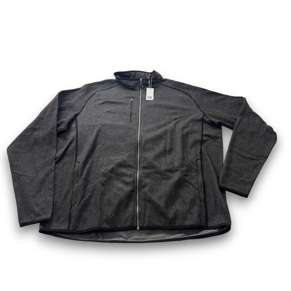 Cutter & Buck Mens 4XT Full Zip Jacket Charcoal Heather Grey BCO00050 NWT
